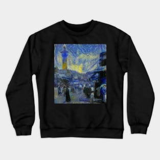 Dalati Mosque Minaret and Old Souq - Starrynight Crewneck Sweatshirt